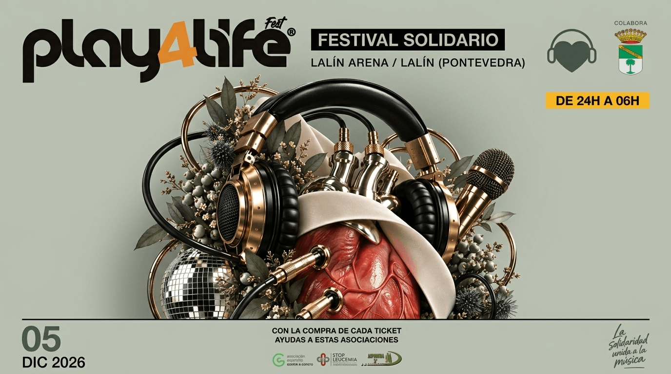 Play4life.Festival solidario en Lalín Arena. (Pontvedra).DE 24h a 06h).